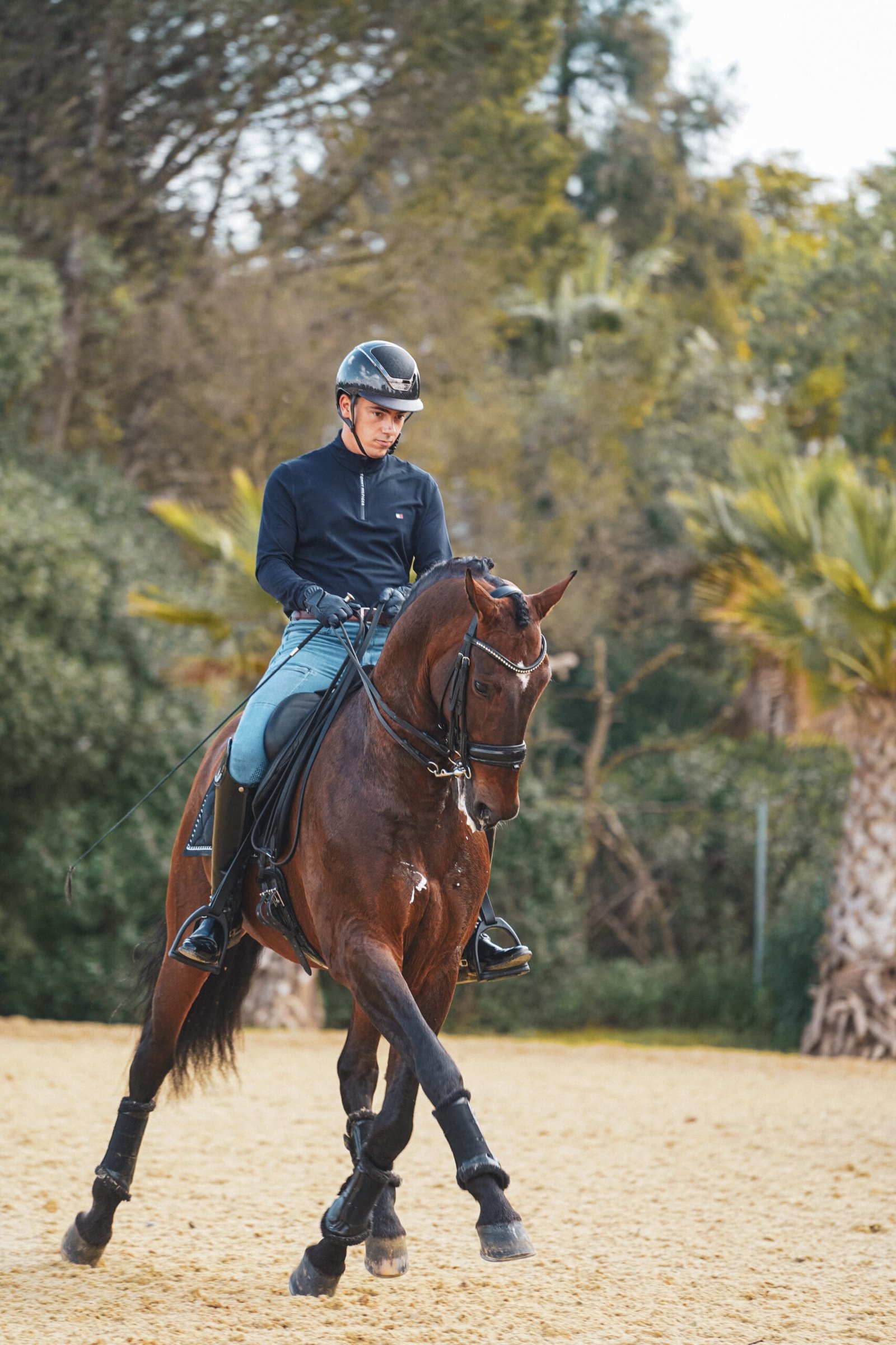 Javier Vazquez à cheval