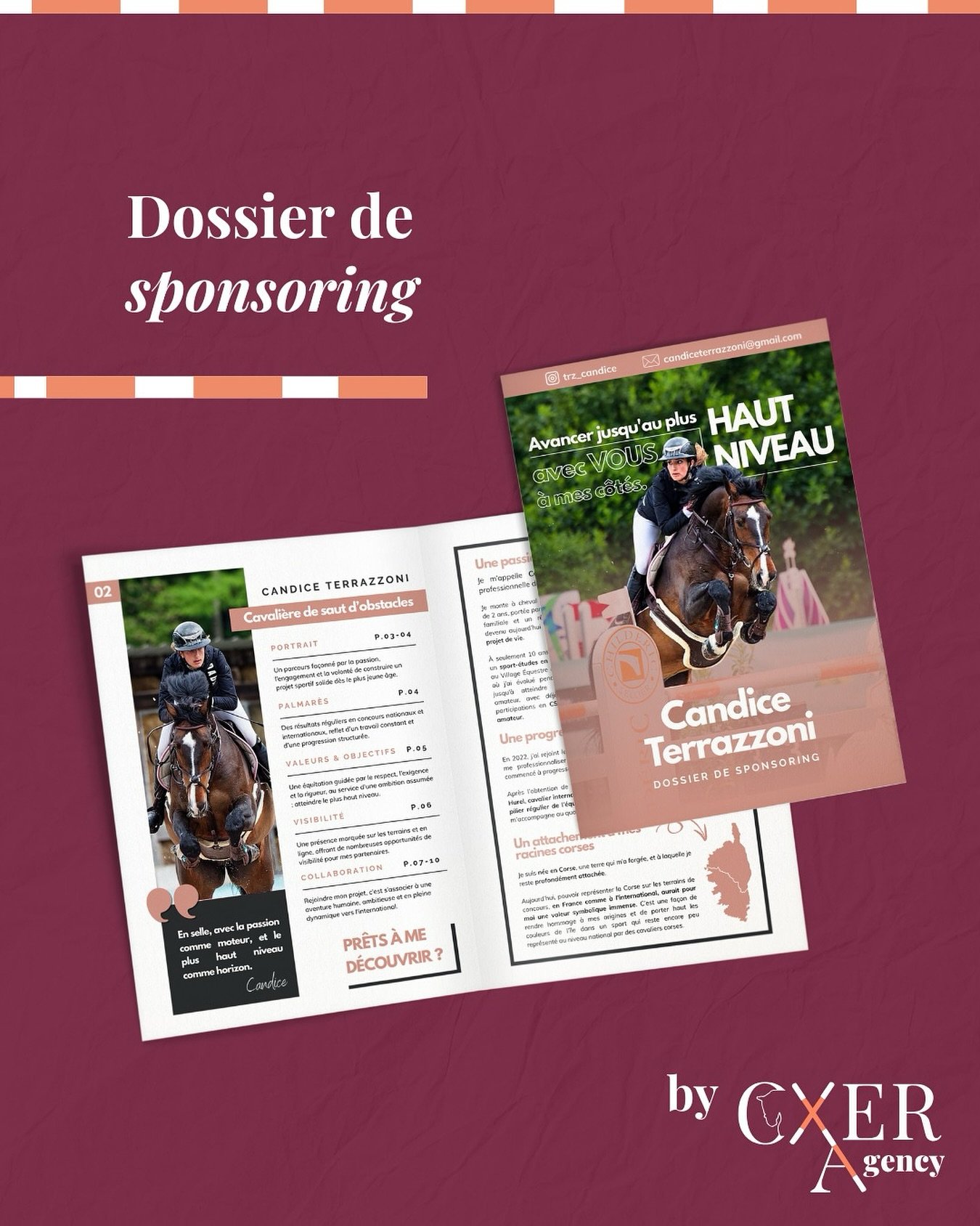 Réalisation d’un dossier de sponsoring pour @trz_candice 🎨📝
Si vous souhaitez qu’on co-crée ensemble en dossier qui vous ressemble, qui met en avant vos valeurs et votre identité dans le but de démarcher des sponsors 🚀, contactez-moi 🙋🏽♀️