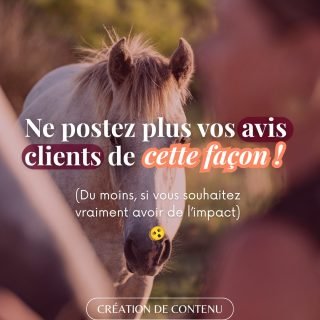 Je vous montre la meilleure manière de mettre en avant vos avis clients 😉 

Ce que je vois habituellement :
Capture d’écran. 5 étoiles. “Merci à vous 🙏”.
C'est tout ? 😅 

Un avis client est l’un de vos meilleurs atouts, mais faut-il encore savoir le présenter.

Ce mois-ci, je me suis prêtée à l’exercice pour l’un de mes clients.
Un très bel avis reçu. Plutôt que de le publier tel quel, nous avons ajouté une phrase pour l’introduire :

👉 « Bon là, on doit vous avouer qu’on est un peu émus…🥹 »

Résultat : l’un des posts les plus performants du compte. 📈

Pourquoi cela fonctionne ?

1️⃣ L’émotion stoppe le scroll. La marque ne s’affiche plus, elle se livre.
2️⃣ La curiosité fait swiper. “Émus de quoi ?” On veut la suite. 😁 
3️⃣ La preuve devient une histoire. Même avis mais l'impact est décuplé.

Le contenu, vous l’avez déjà. Bien souvent, la différence se joue dans la façon de le raconter. ✨

___
Je suis Manon, fondatrice d’Oxer Agency. J’accompagne votre projet équestre avec une approche stratégique et une communication sur-mesure. 🚀

💻 oxeragency.com
💌 manon@oxeragency.com